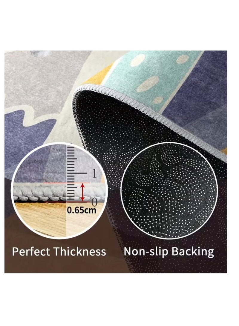 Factory Price Bunny and Hills Cushion Play Mat Rug – Soft Padded Carpet with Non-Slip Backing, 160 x 200 cm - Image 5